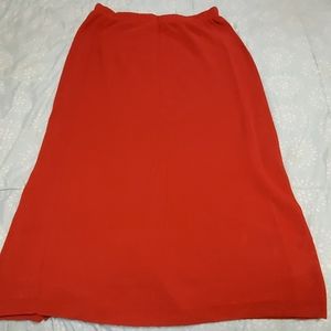 Karen Lessly red sweater skirt size XL